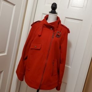 Soft Surroundings Red Wool Blend Winter Coat XL